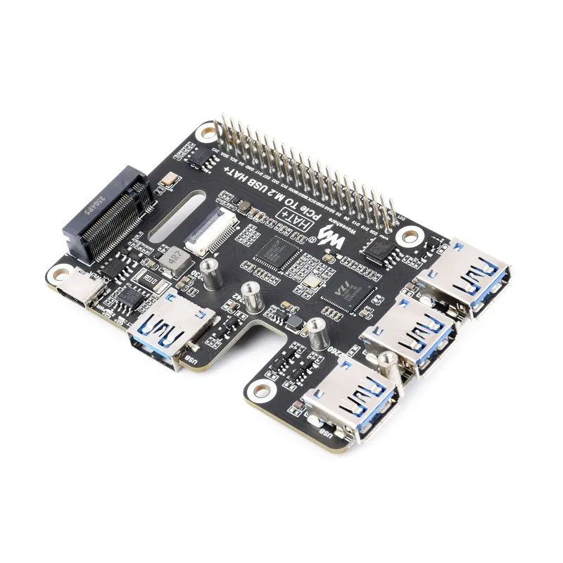 Waveshare PCIe to USB 3.2 Gen1 & M.2 HAT for Raspberry Pi 5 - Image 2