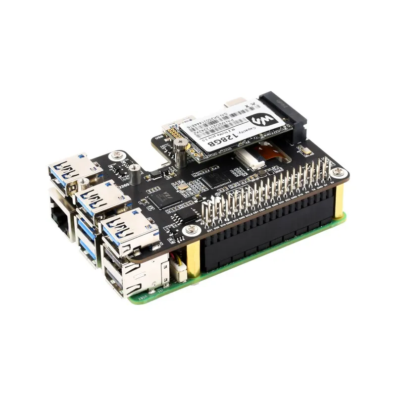 Waveshare PCIe to USB 3.2 Gen1 & M.2 HAT for Raspberry Pi 5 - Image 5