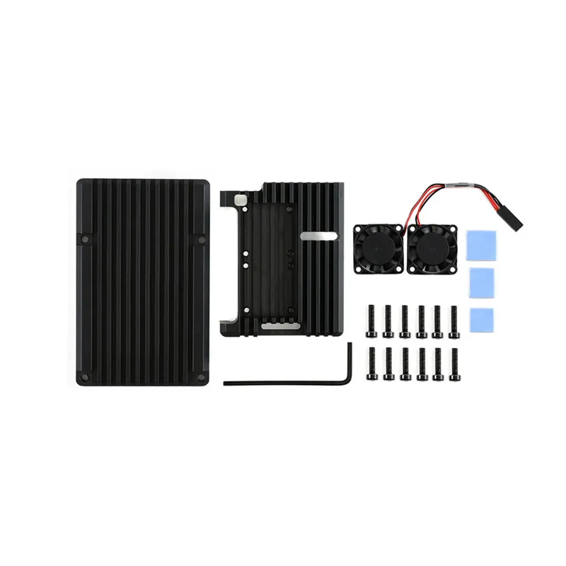 Waveshare Pi 4 Case with Dual Cooling Fans - Image 2