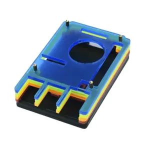 Waveshare Pi 4 Rainbow Acrylic Case w/ Cooling Fan