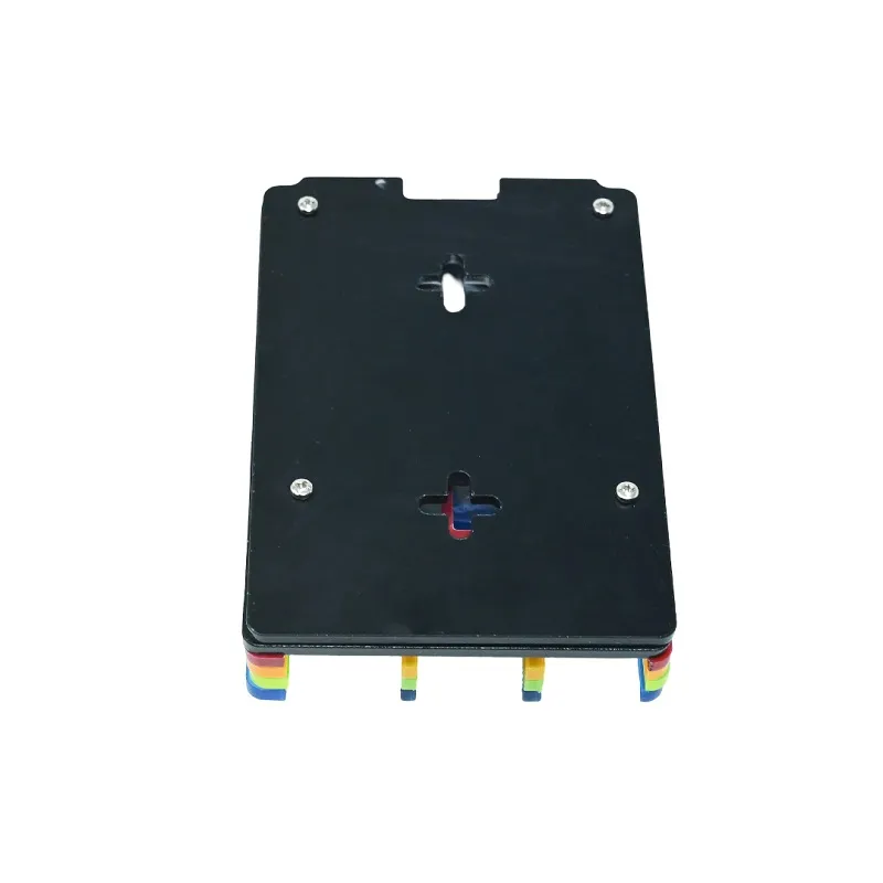 Waveshare Pi 4 Rainbow Acrylic Case w/ Cooling Fan - Image 3