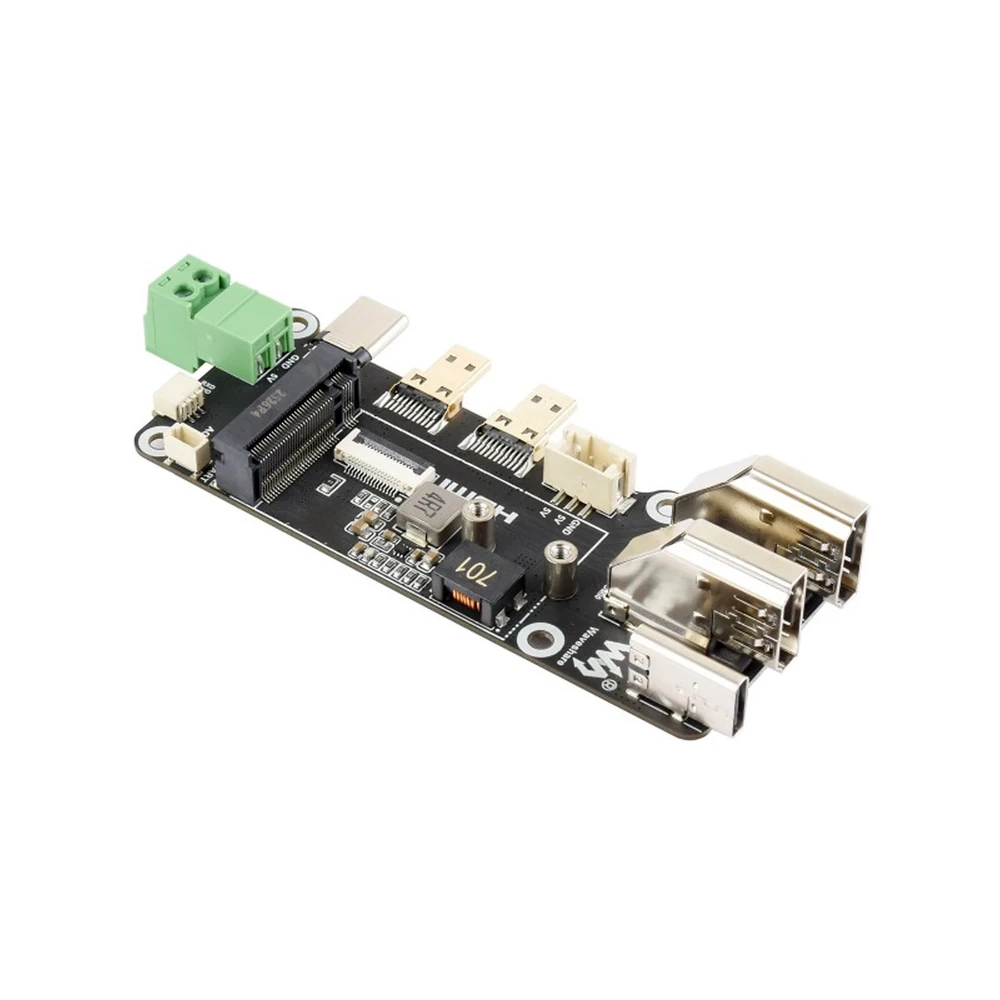 Waveshare Pi 5 PCIe to M.2 Adapter w/ Dual 4K HDMI - Image 2