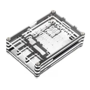 Waveshare Pi 5 Transparent/Black Acrylic Case w/ Cooler Support
