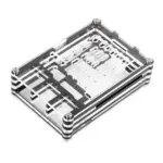 Waveshare Pi 5 Transparent/Black Acrylic Case w/ Cooler Support