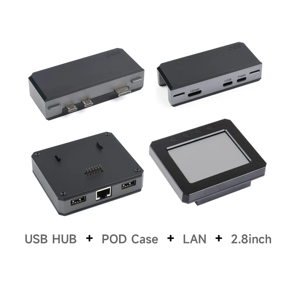 Waveshare Pi Zero POD Kit C - HDMI, USB Hub, LCD & LAN