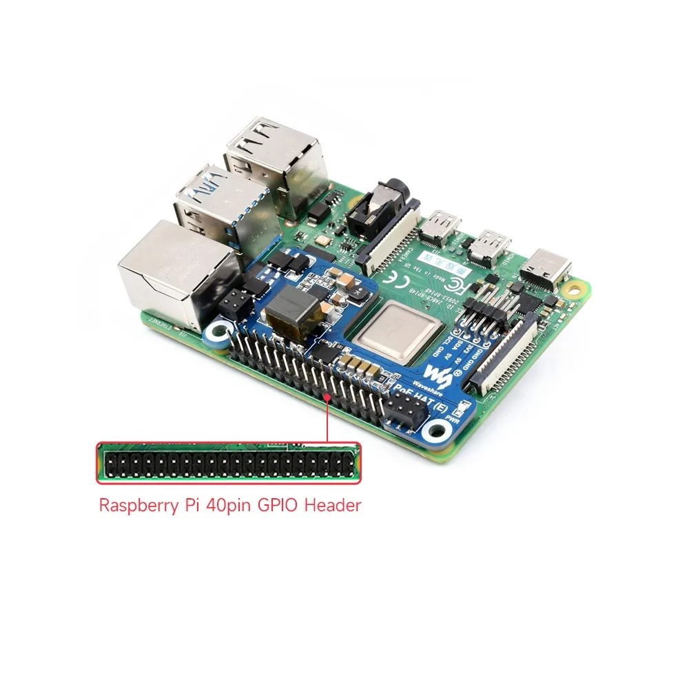 Waveshare PoE HAT (E) for Raspberry Pi 3B+/4B - Image 2