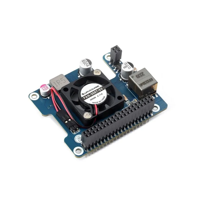 Waveshare PoE HAT (F) for Raspberry Pi 5 w/ Fan & Heatsink - Image 4