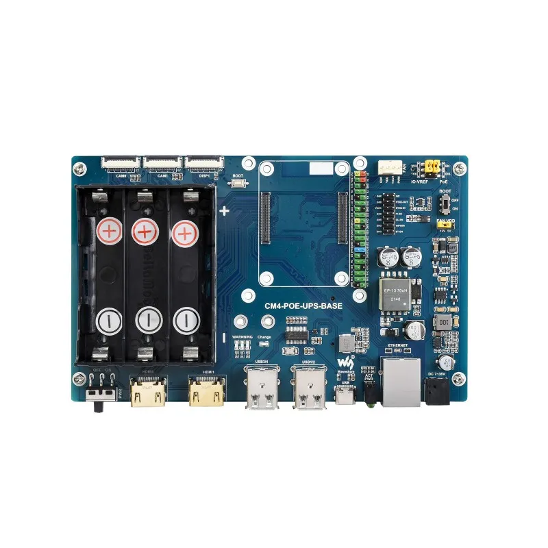 Waveshare PoE UPS Base for CM4, Gigabit Ethernet, HDMI - Image 3