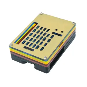 Waveshare Rainbow Acrylic Case for Raspberry Pi 5, Active Cooler Support