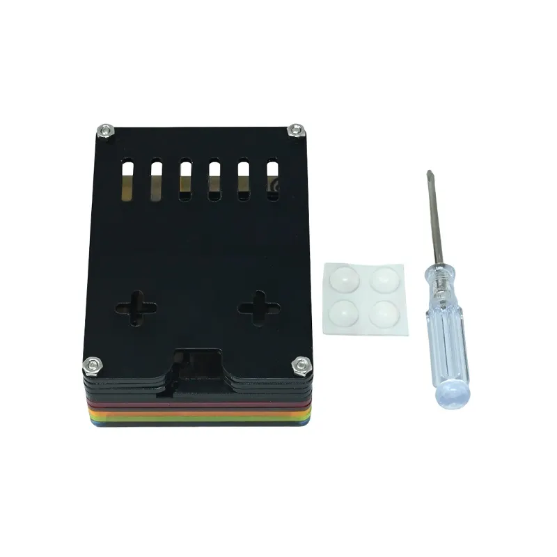 Waveshare Rainbow Acrylic Case for Raspberry Pi 5, Active Cooler Support - Image 2