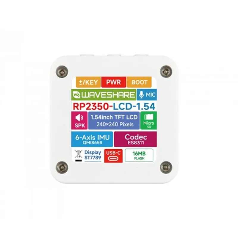 Waveshare RP2350 1.54" IPS LCD Dev Board, Dual-Arch, Touch - Image 4