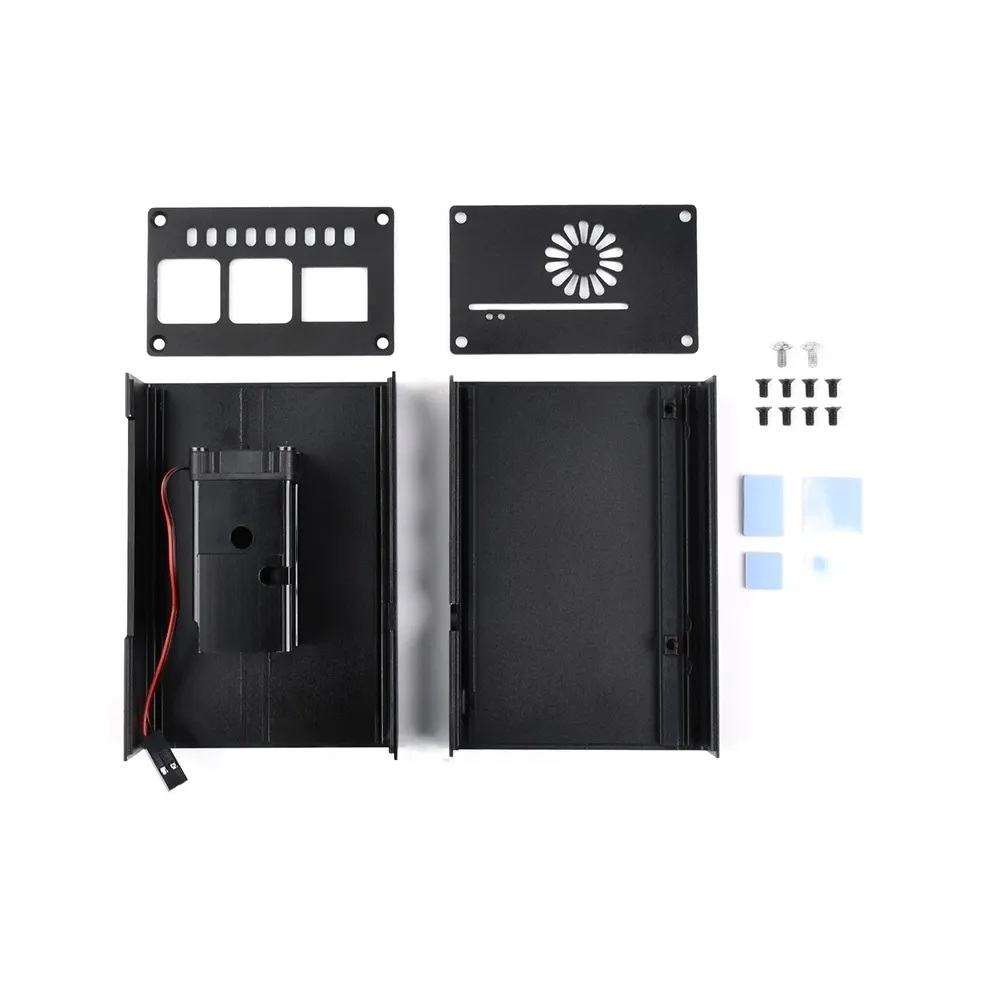 Waveshare Raspberry Pi 4 Aluminum Cooling Case w/ Active Radiator - Image 4