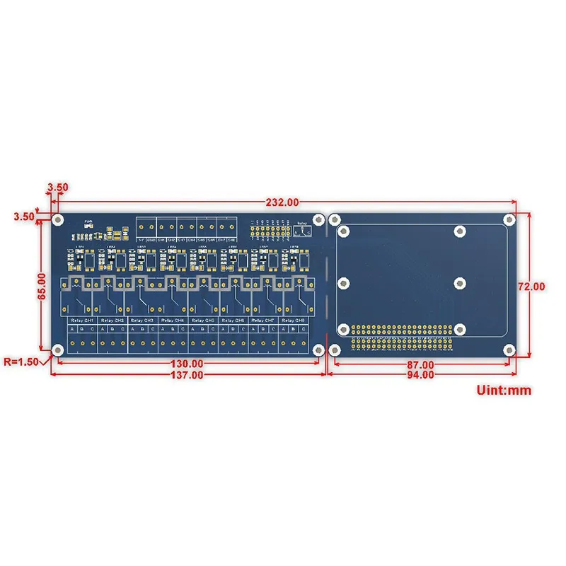 Waveshare Raspberry Pi 8-Channel Relay Expansion Board - Image 4