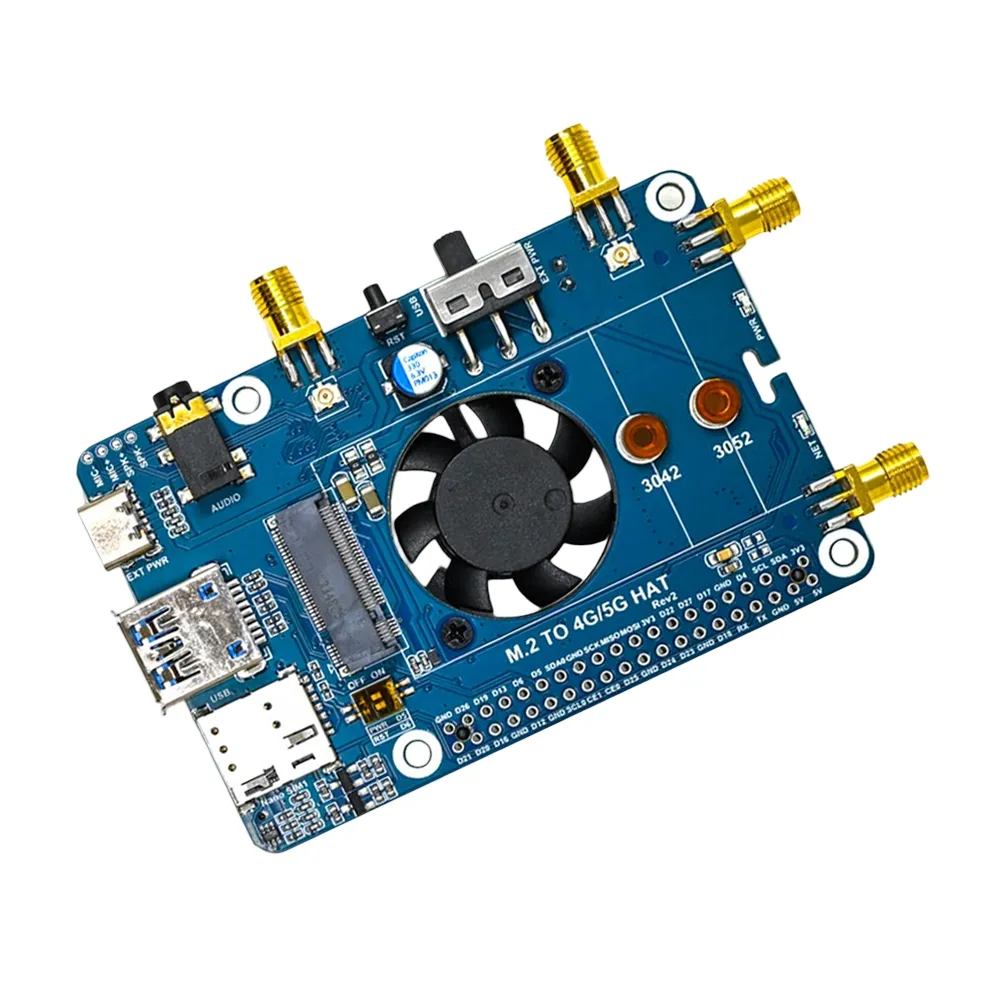 Waveshare SIM7600G-H 4G M.2 HAT for Raspberry Pi, LTE Cat4 GNSS