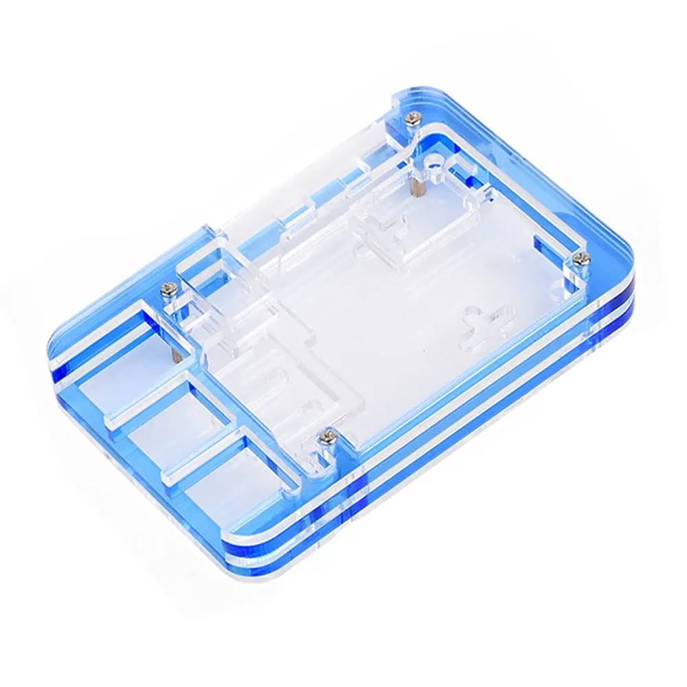 Waveshare Transparent Blue Acrylic Case for Raspberry Pi 5