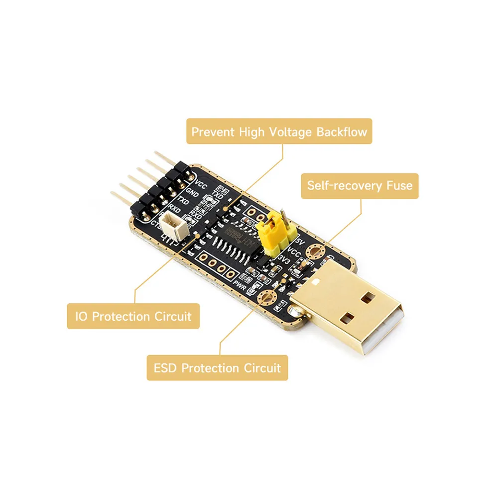 Waveshare USB to UART Debugger Module for Raspberry Pi 5 - Image 2