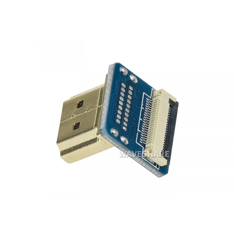 Waveshare Vertical HDMI Male to FFC 20PIN 0.5 Pitch Adapter - Image 2