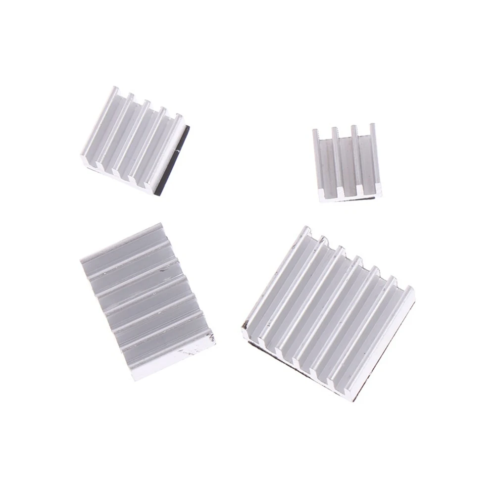 White 4-in-1 Aluminum Heat Sink Set for Raspberry Pi 4B