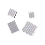 White 4-in-1 Aluminum Heat Sink Set for Raspberry Pi 4B