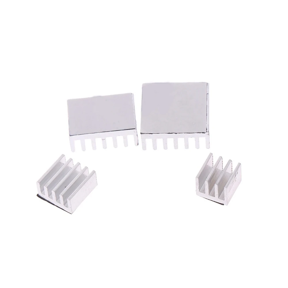 White 4-in-1 Aluminum Heat Sink Set for Raspberry Pi 4B - Image 2