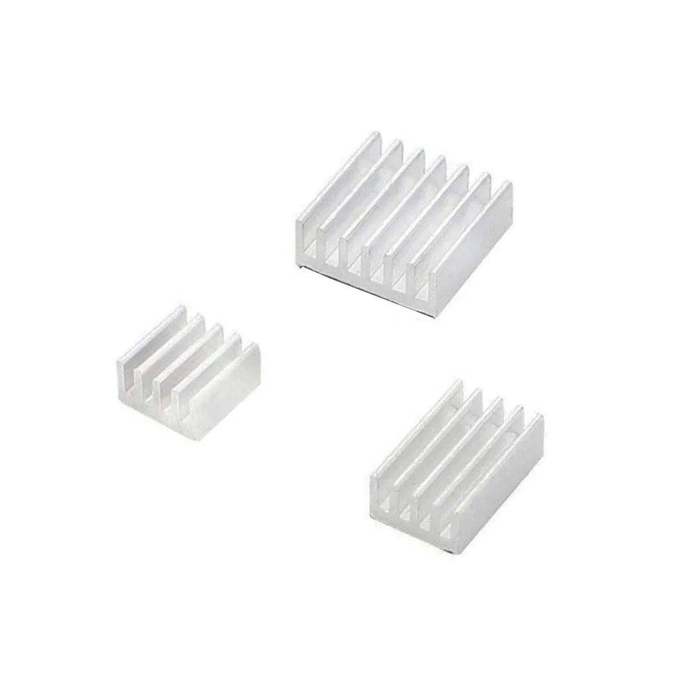 White Aluminum Heat Sink Set for Raspberry Pi 4B