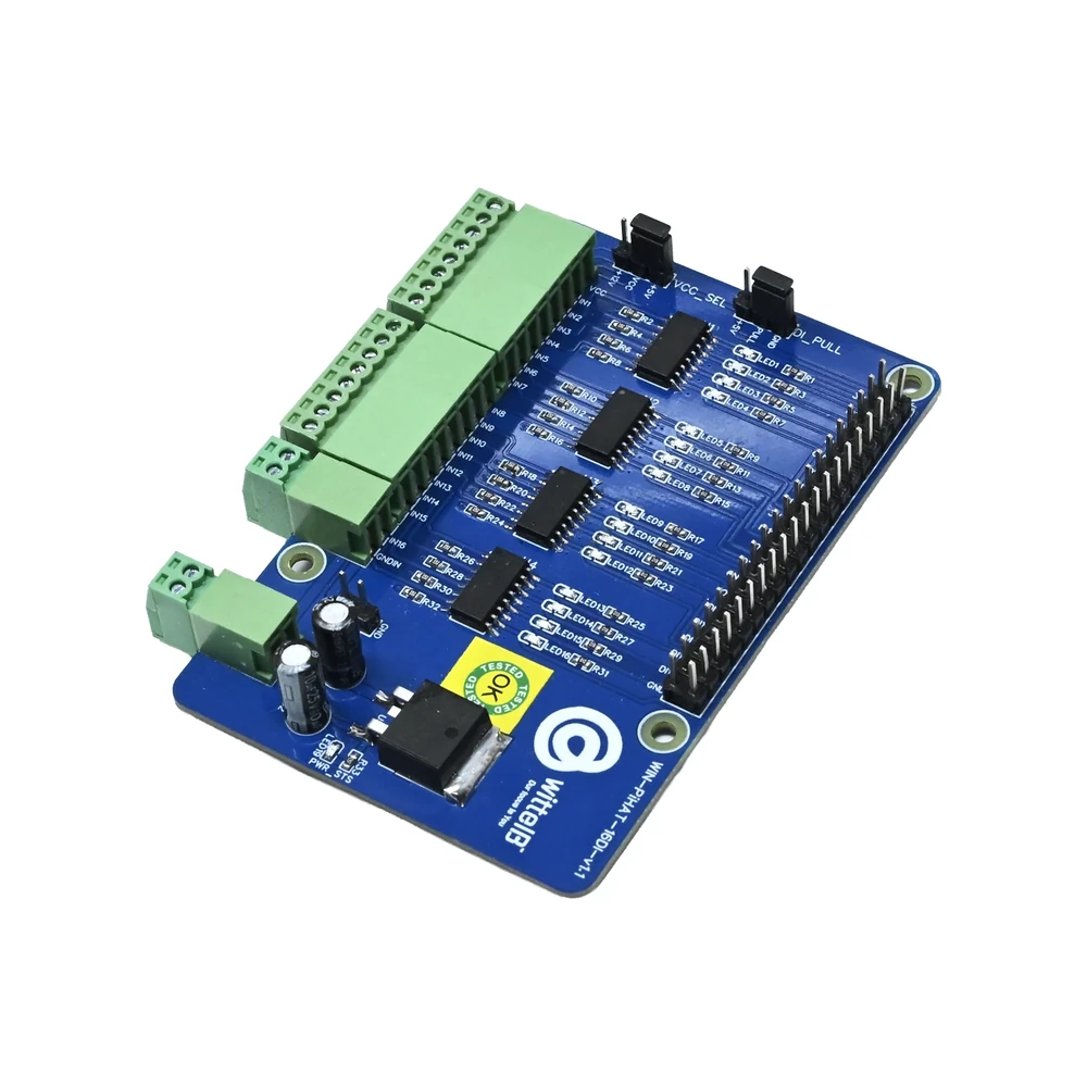 WIN-PIHAT-16DI 16-Ch Digital Input HAT for Raspberry Pi 4/CM4