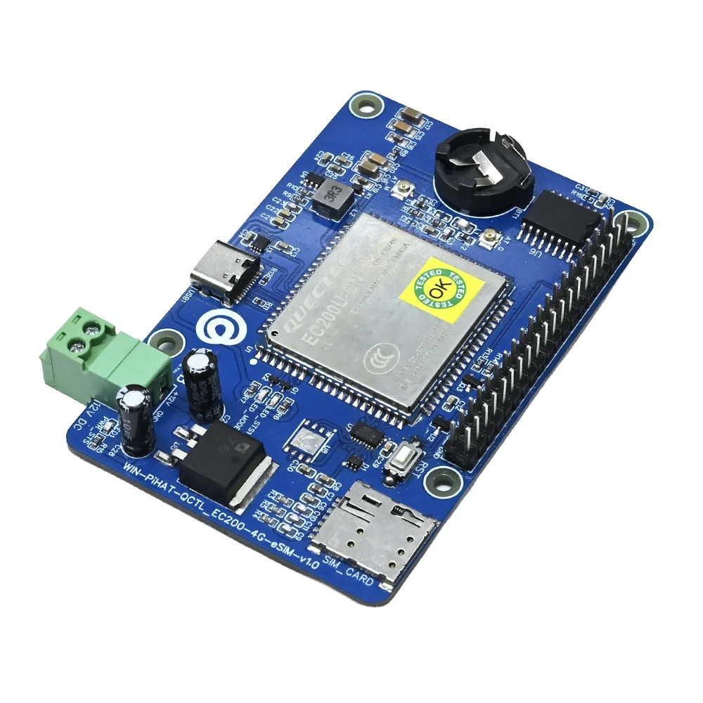WIN PiHAT Quectel EC200 4G LTE Cat 1 GNSS Raspberry Pi HAT