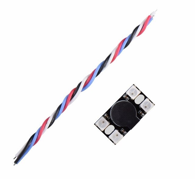 110dB BB Buzzer with 4 WS2812 LEDs for FPV FCs