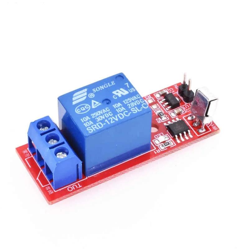 12V 1-Channel IR Relay Module w/ Remote Control - Image 2