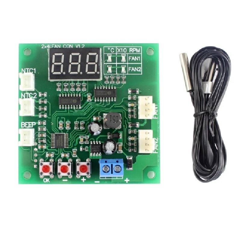 2CH 4-Wire Digital PWM Motor/Fan Speed Controller 12-48V - Image 3