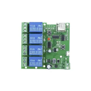 4-Channel WiFi RF Relay Switch Module DC5-32V w/ 433MHz Remote