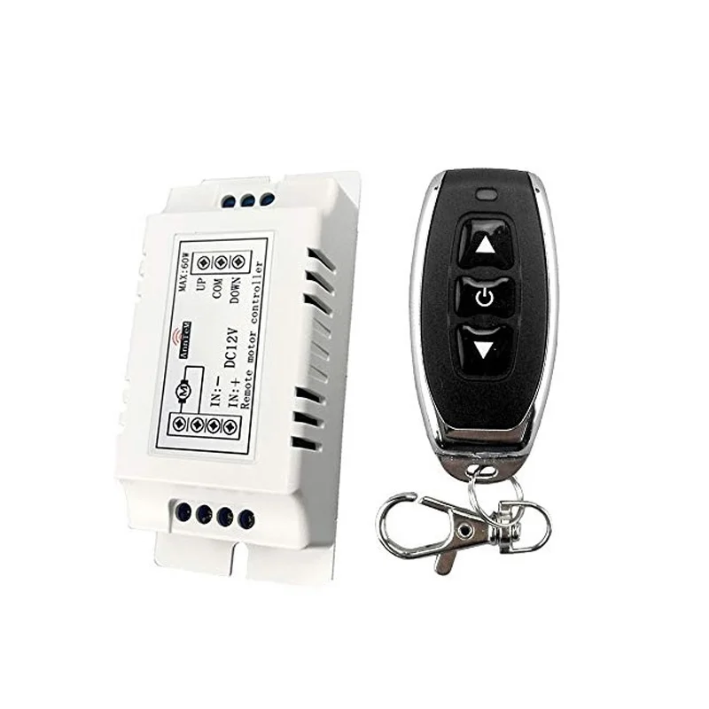 433MHz Wireless Motor Control Switch w/ Keychain Remote (12V DC, 60W)
