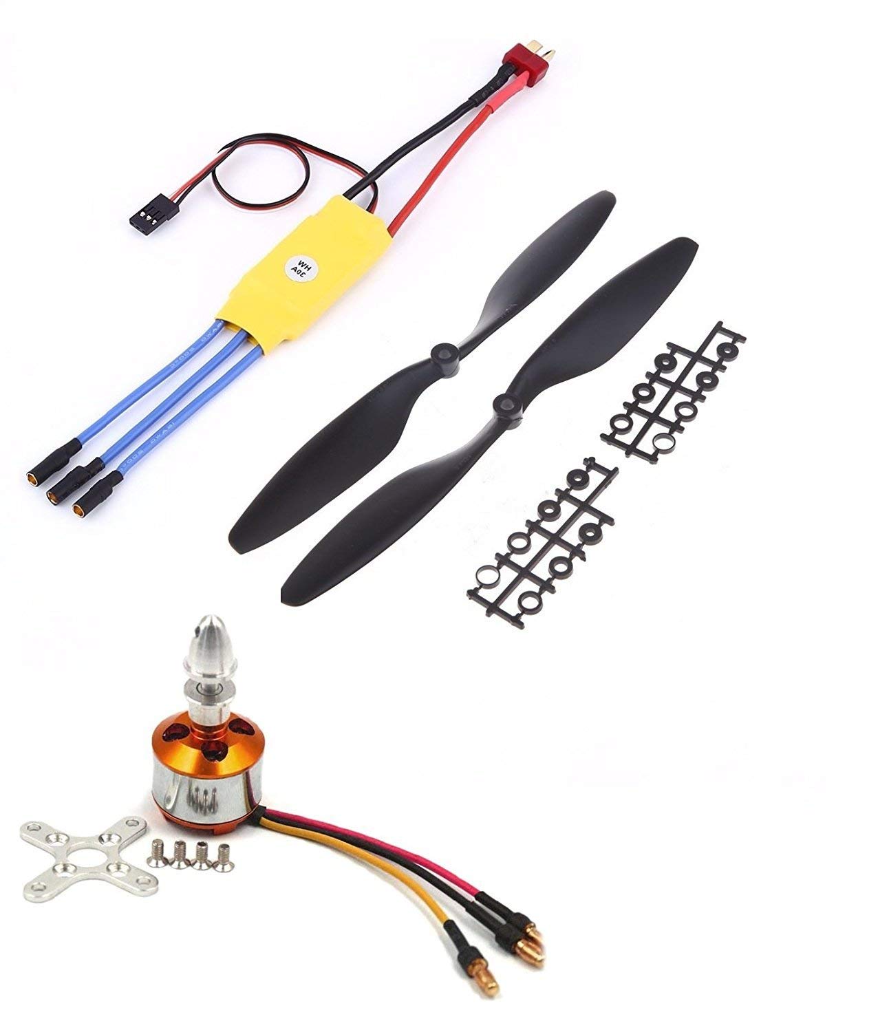 A2212 1400KV Brushless Motor with SimonK 30A ESC and 1045 Propeller Set - Image 5
