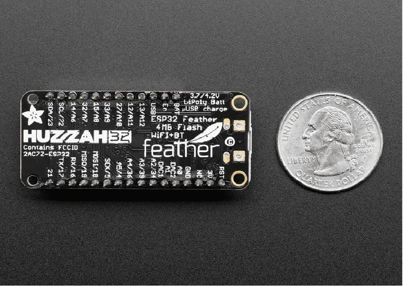 Adafruit HUZZAH32 ESP32 Feather Board w/ Stacking Headers - Image 2