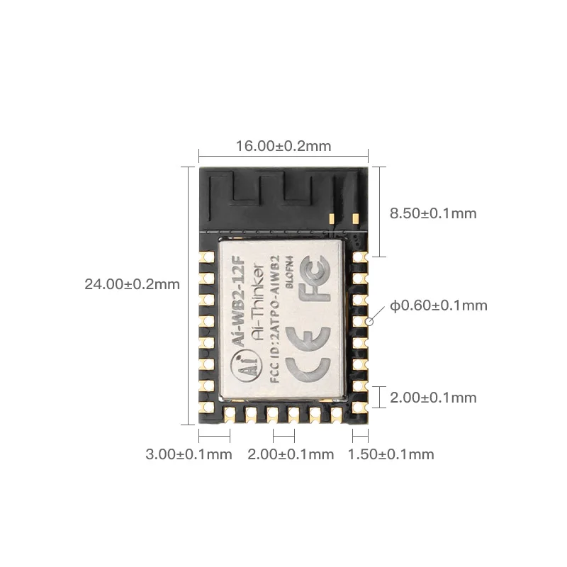 AI-Thinker Ai-WB2-12F Wi-Fi & BLE 5.0 Module w/ BL602 SoC - Image 3