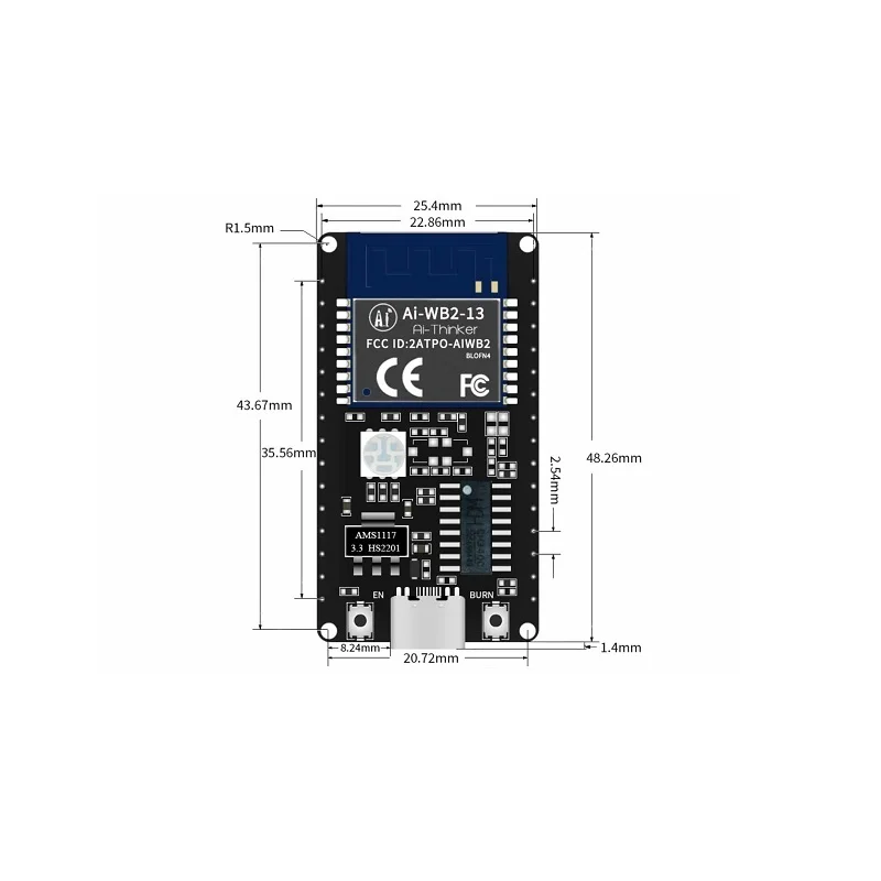 AI-Thinker Ai-WB2-13 Wi-Fi & BLE Development Kit - Image 3