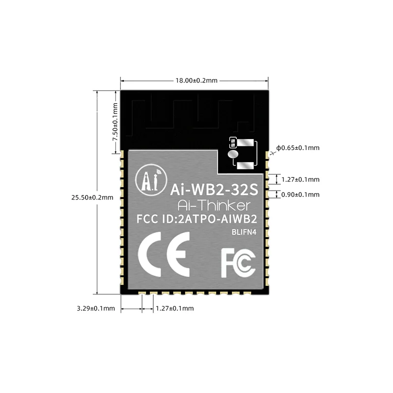 Ai-WB2-32S Wi-Fi & BLE 5.0 Module - Image 4