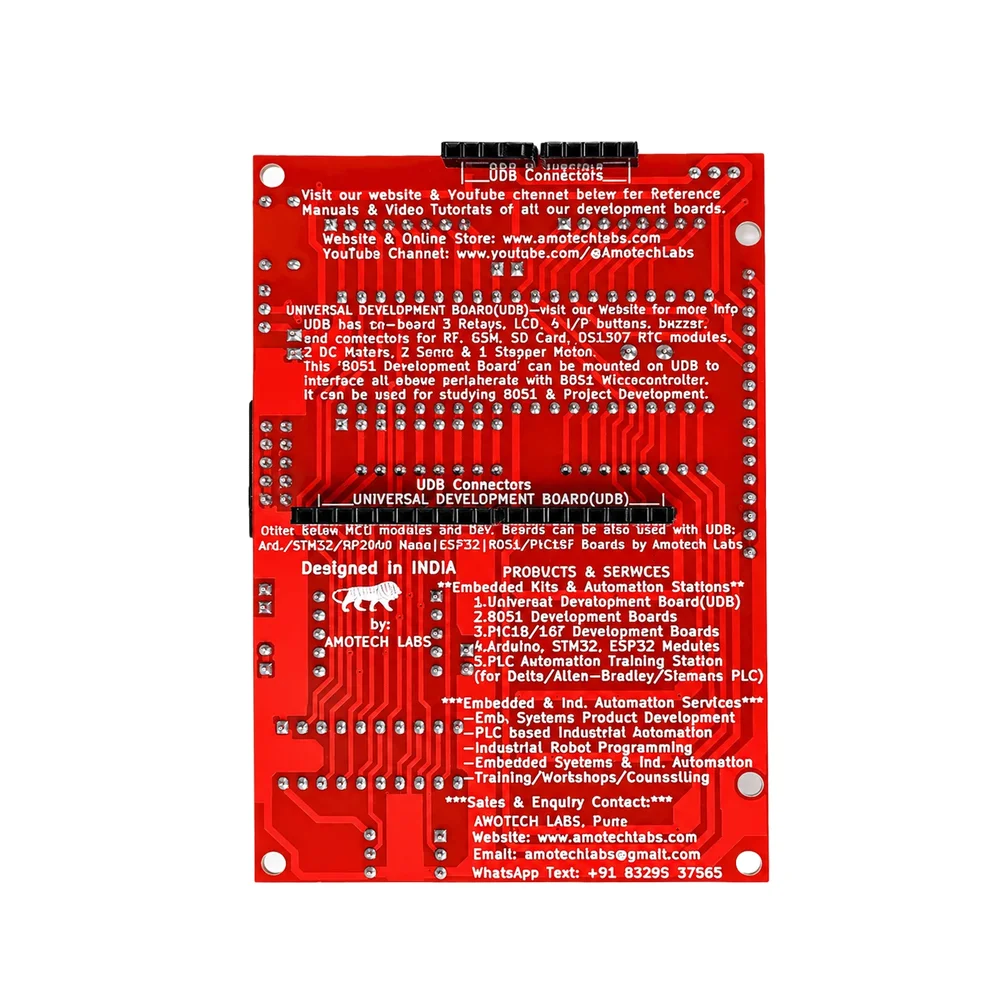 Amotech Labs 8051 Development Board w/ AT89S52 IC, ISP Programmer & LCD - Image 3