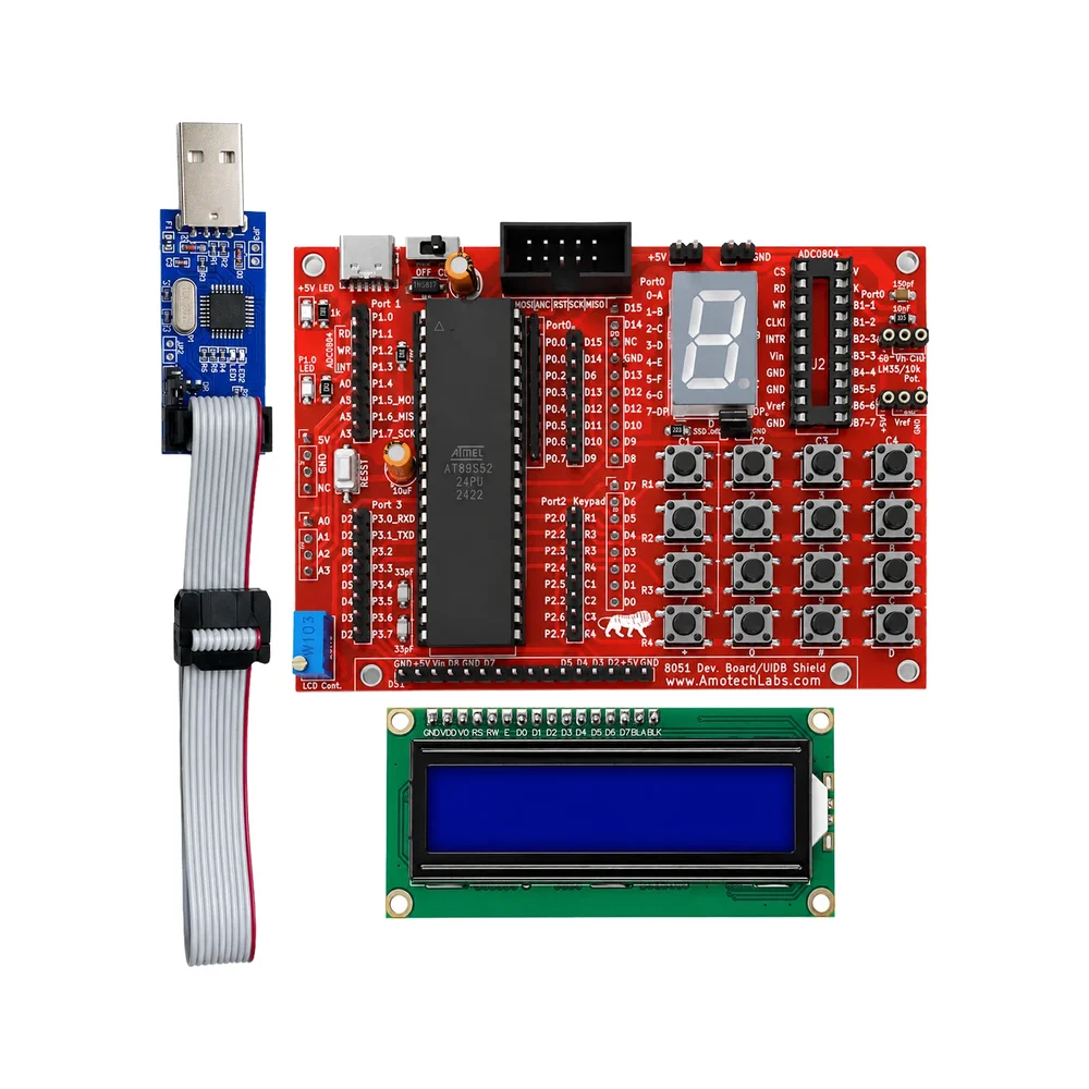 Amotech Labs 8051 Development Board w/ AT89S52 IC, ISP Programmer & LCD - Image 4