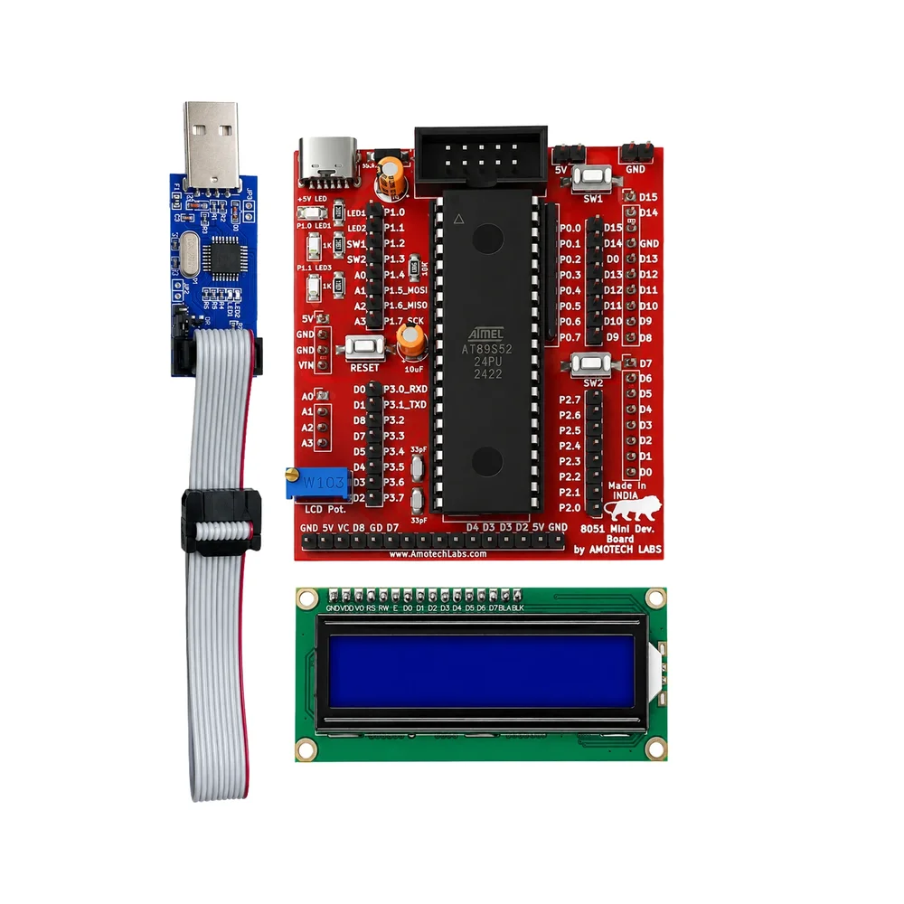 Amotech Labs 8051 Mini Development Board w/ AT89S52 IC, ISP Programmer & LCD - Image 4