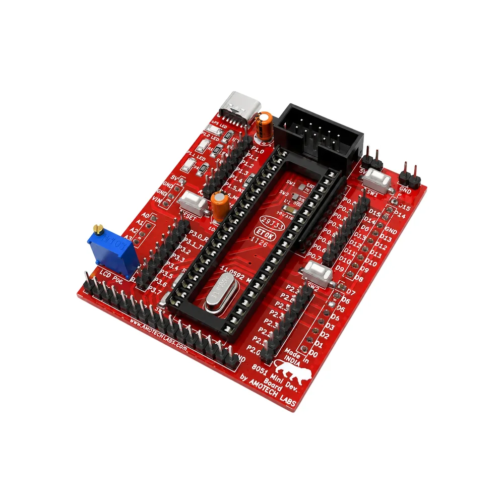 Amotech Labs 8051 Mini Development Board w/ AT89S52 MCU