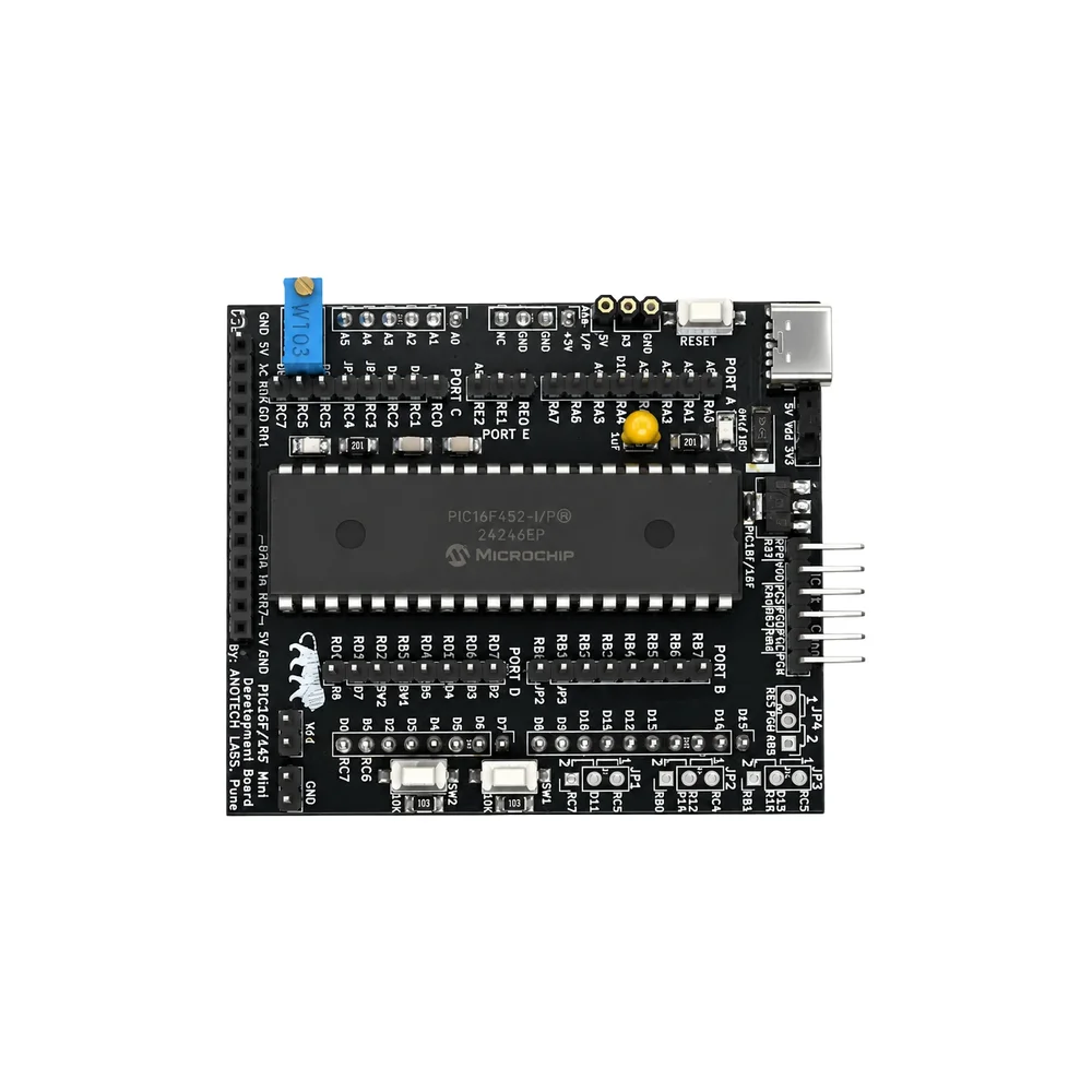 Amotech Labs PIC18F/16F Mini Dev Board w/ PIC18F452 & LCD - Image 2
