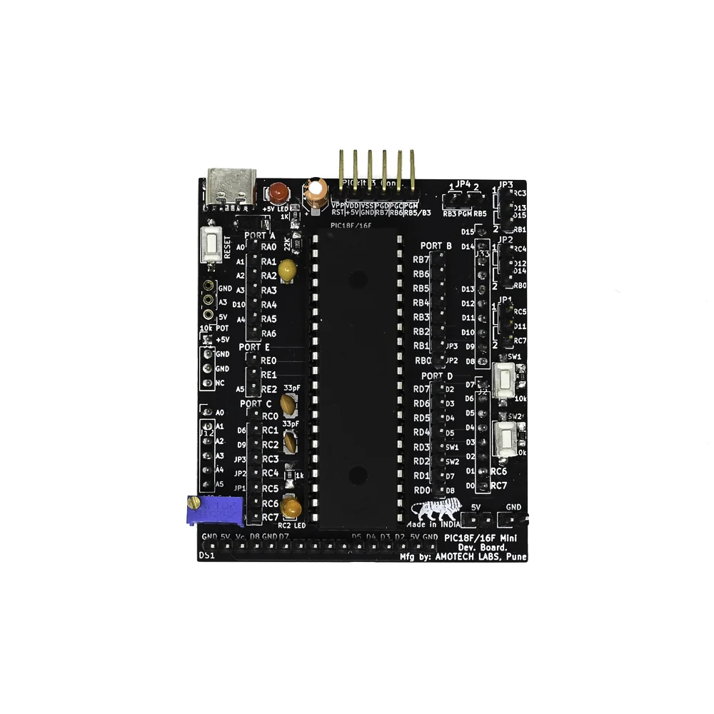 Amotech Labs PIC18F/16F Mini Dev Board w/ PIC18F452 - Image 2