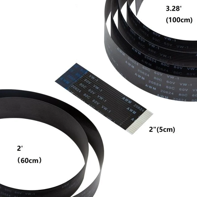 Arducam B0229 Raspberry Pi Camera Ribbon Flex Extension Cable Set (5cm, 60cm, 100cm) - Image 3