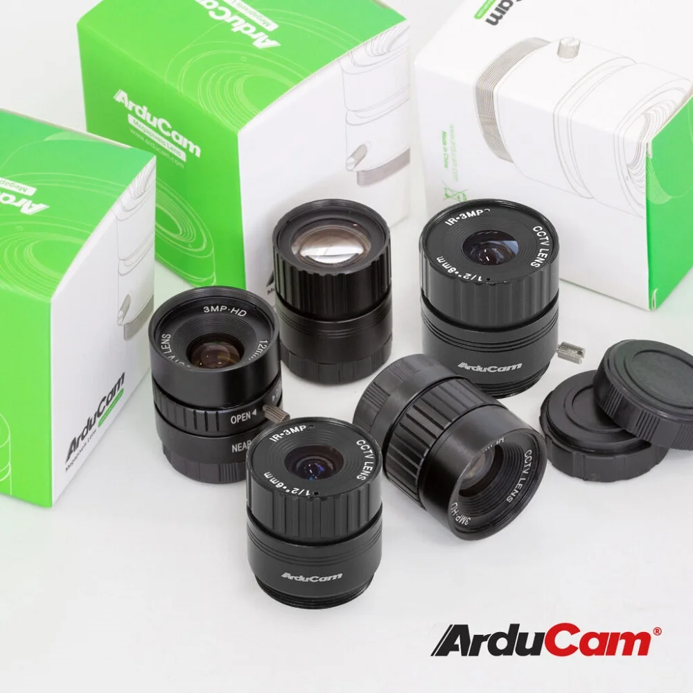 Arducam LK004 CS-Mount Lens Kit for Raspberry Pi HQ Camera, 6-25mm Focal Lengths, Pack of 5 - Image 3