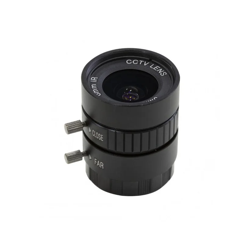 Arducam LN037 CS-Mount Wide Angle Lens for Raspberry Pi HQ Camera, 6mm F1.2