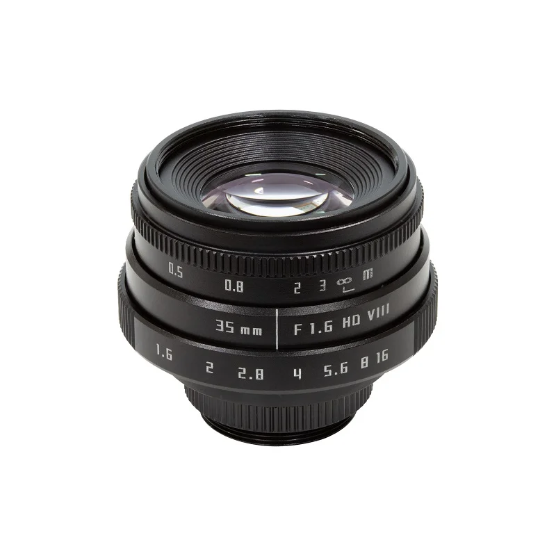 Arducam LN052 35mm F1.6 C-Mount Lens for Raspberry Pi HQ Camera w/ C-CS Adapter