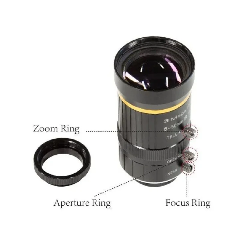 Arducam LN057 8-50mm C-Mount Zoom Lens for IMX477 Raspberry Pi HQ Camera - Image 3
