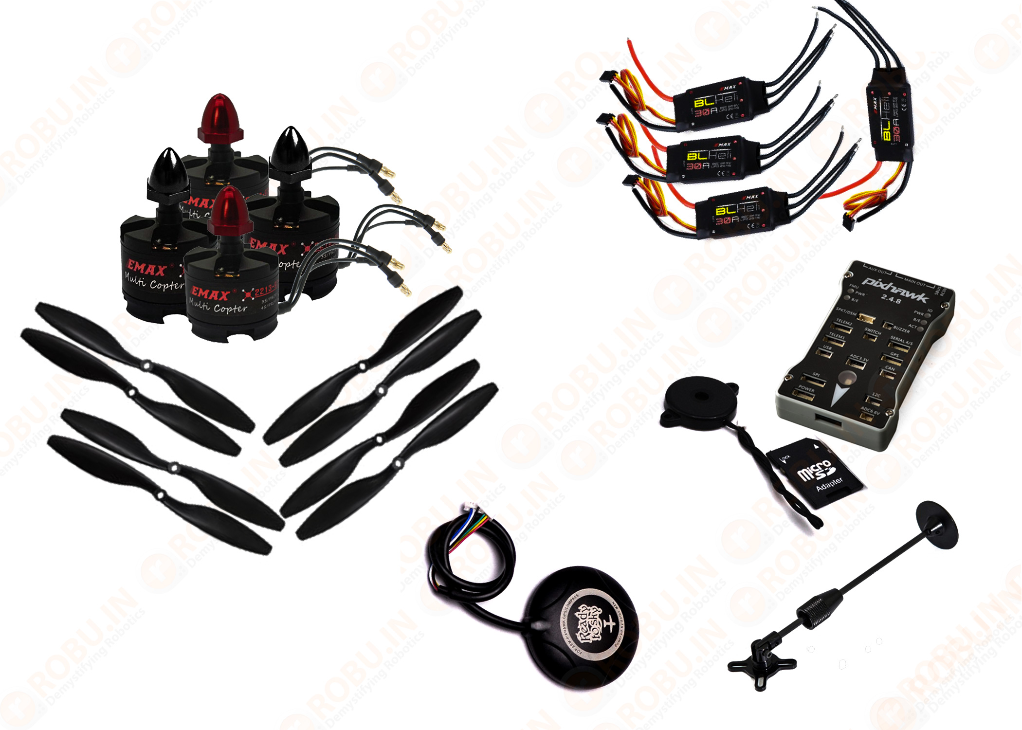 ARF Quadcopter Kit w/ Pixhawk PX4, EMAX Motors, FlySky RC - Image 2