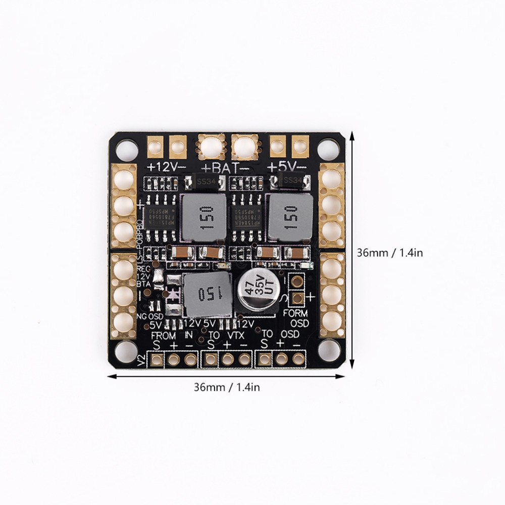 CC3D NAZE32 F3 PDB w/ LC Filter & Dual 5V/12V BEC - Image 3
